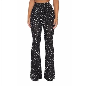 Fashion Nova Star Flare Pants NWT